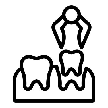 dişçi vektör simgesi web simgesi, vektör illüstrasyonu