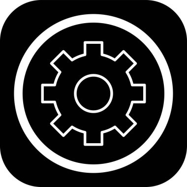 Uygulamanız için dişli simgesi vektör simgesi