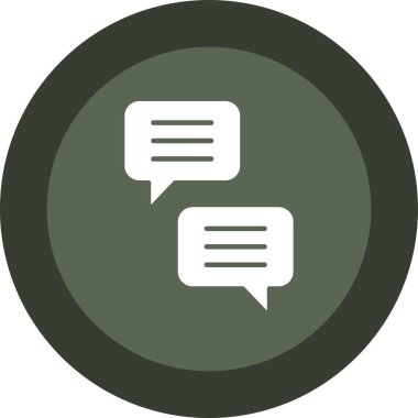 Konuşma balonu simgesinin illüstrasyon simge tasarım