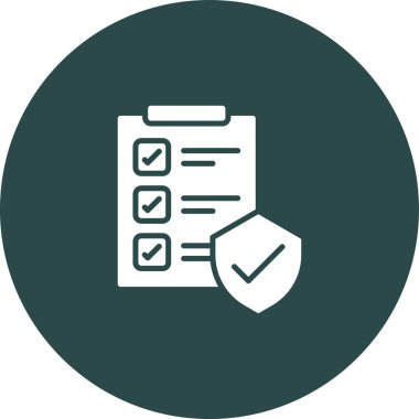 Kontrol listesi. Web simgesi basit tasarım