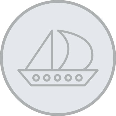 Gemi simgesi vektör illüstrasyonu