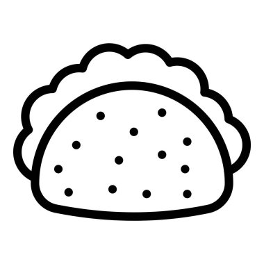 Yiyecek ve tatlı ikonunun vektör çizimi