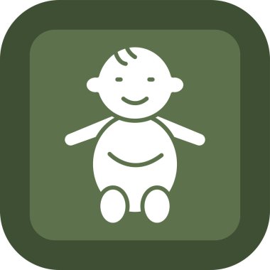 Emziği olan bir bebeğin vektör simgesi