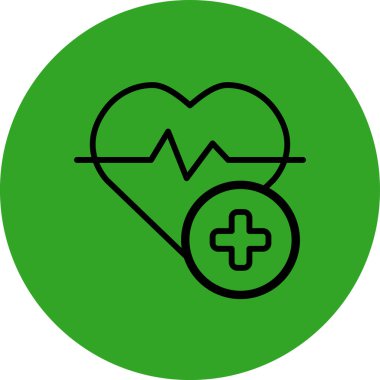 kalp sağlığı ikonu, vektör illüstrasyonu