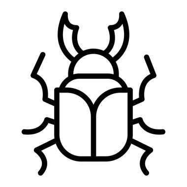 hata böceği simgesi ana hatlar biçiminde