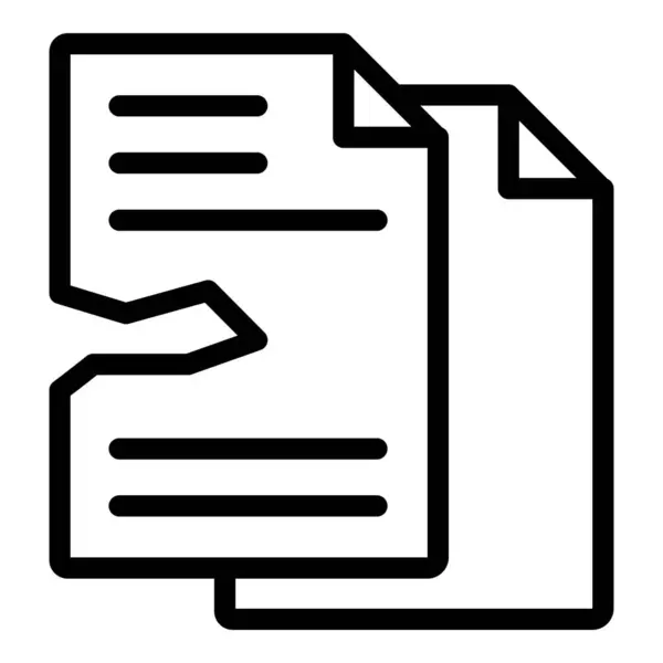 belge dosya simgesi ana hatları vektörü. dosya belgesi