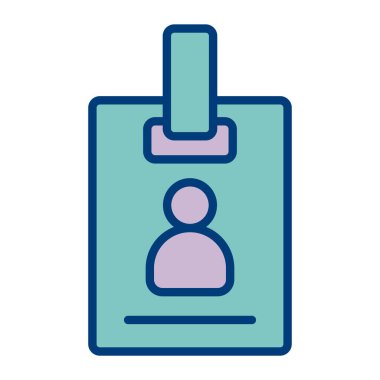 Asma kilit vektör illüstrasyon tasarımlı kimlik kartı