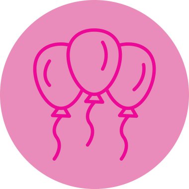 Balon. Web simgesi basit illüstrasyon