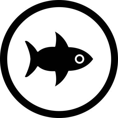 Balık. Web simgesi basit illüstrasyon