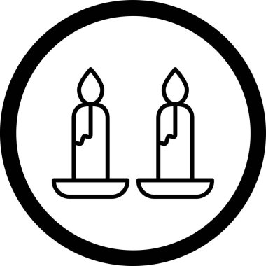 simge vektör çizim mumlar