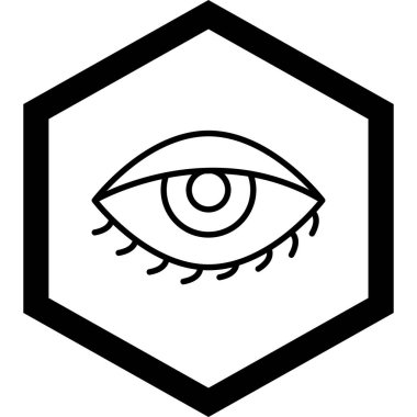 Göz simgesinin vektör illüstrasyonu