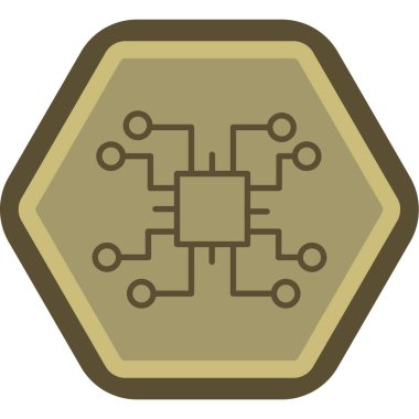 Bir bilgisayar çipi için arkaplan çizimi