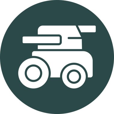 Bir kamyon simgesinin vektör çizimi, yiyecek simgesi