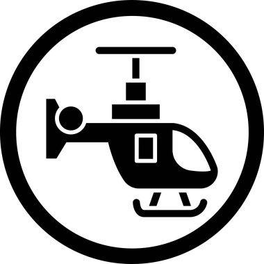 Helikopter. Web simgesi basit illüstrasyon