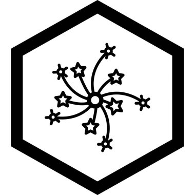 Bir çiçek yıldızının vektör çizimi