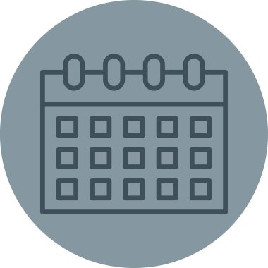 Takvim. Web simgesi basit illüstrasyon