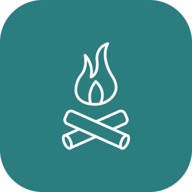 soyut arka grupta izole edilmiş şenlik ateşi simgesi