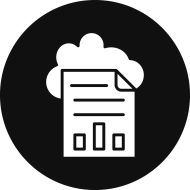 Bulut Hesaplama. Web simgesi basit illüstrasyon