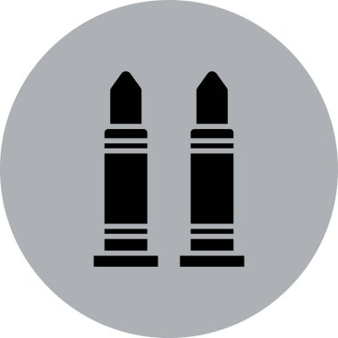 Ammo web simgesi, vektör illüstrasyonu