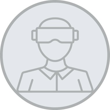 Kulaklık simgesi olan bir adamın vektör çizimi