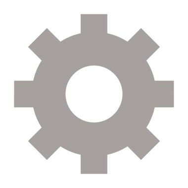 dişli düz gri renk simgesi