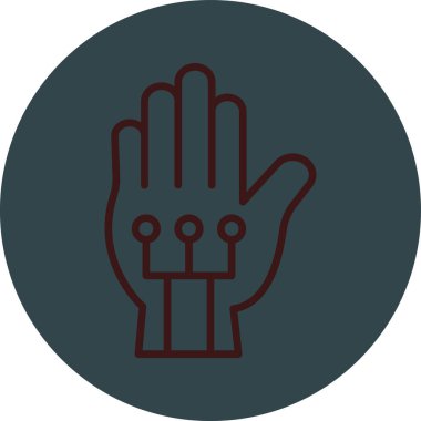 Eller, parmaklar ve jestlerin vektör simgesi, düz dizayn