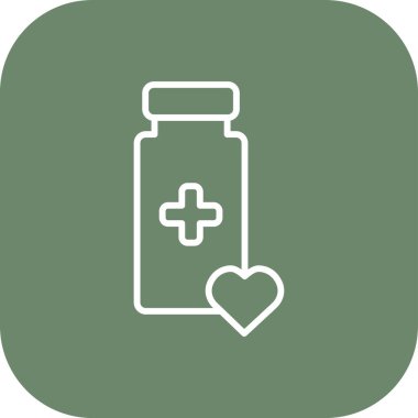 tıbbi şişe ikonu vektör illüstrasyonu