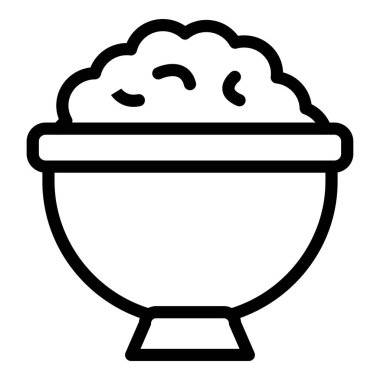 Kase ikonu vektörü. İnce çizgi işareti. izole edilmiş sınır sembolü çizimi