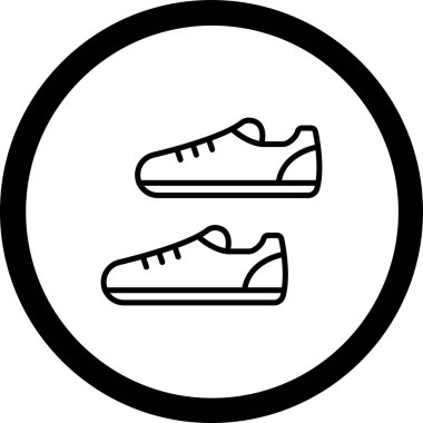 vektör spor ayakkabıları web simgesi