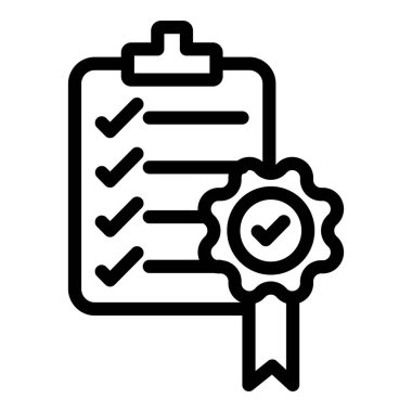 Kontrol listesi simgesi vektör illüstrasyonu