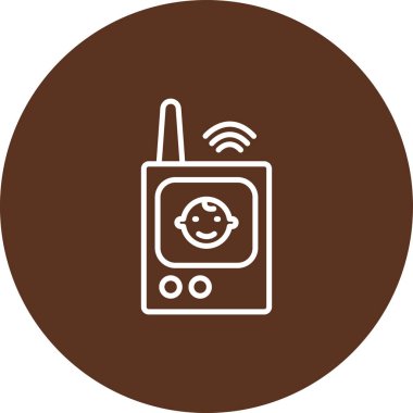 Modern b 'nin vektör illüstrasyonu simge radyodan yoksun