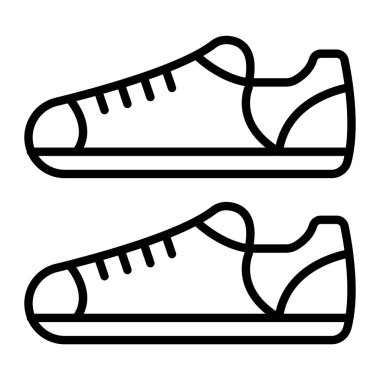 Ayakkabı. Web simgesi basit illüstrasyon