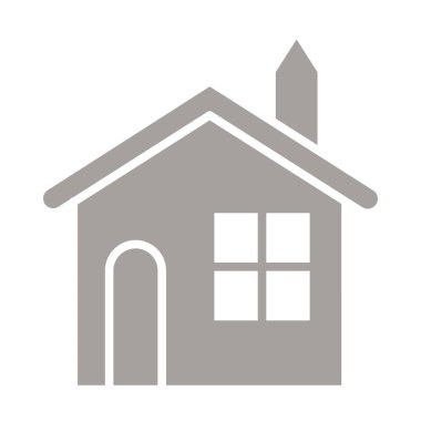 ev düz simgesi beyaz arka plan, vektör, illüstrasyon izole