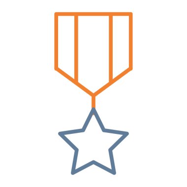 Madalya ikon vektör illüstrasyon tasarımı