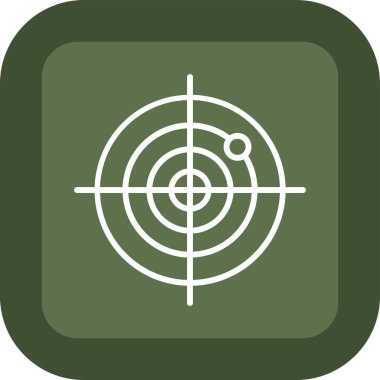 Güzel Hedef Glyph Vektör Simgesi