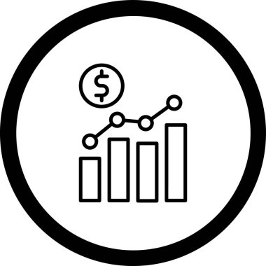 grafik simgesinin vektör illüstrasyonu