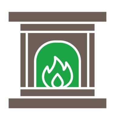 ateş alev simgesi, vektör illüstrasyonu