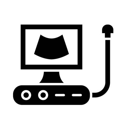 Monitör Vektör Simgesi Tasarım İllüstrasyonu