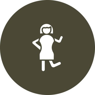 Moda tarzında izole edilmiş kız simgesi