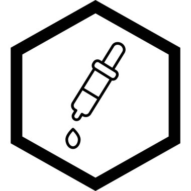 Şırınga simgesi, vektör illüstrasyonu