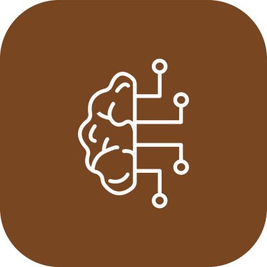 beyin ikonu vektör illüstrasyonu