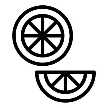 limon vektörü ince çizgi simgesi