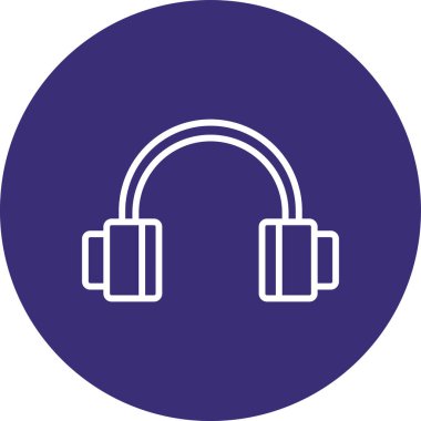 Modern b 'nin vektör illüstrasyonu kulaklık simgesinden yoksun