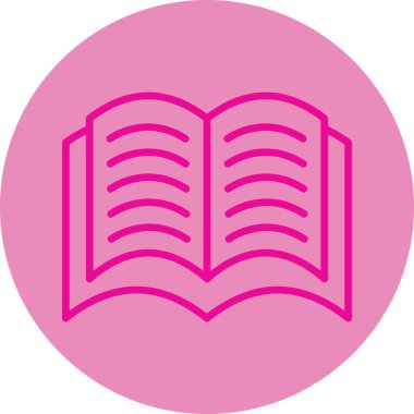 Açık kitap. Web simgesi basit illüstrasyon