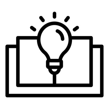 Bir fikrim var. Web simgesi basit illüstrasyon