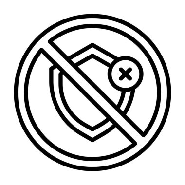 izin verilmeyen simge, vektör illüstrasyonu