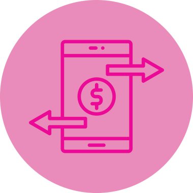 Akıllı telefon simgesinin vektör illüstrasyonu