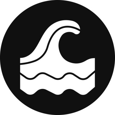 deniz dalgası simgesi, vektör çizimi beyaz arkaplanda izole edildi