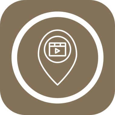 harita pin simgesi, vektör illüstrasyonu