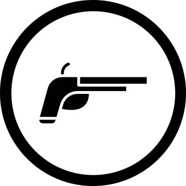 Silah. Web simgesi basit illüstrasyon